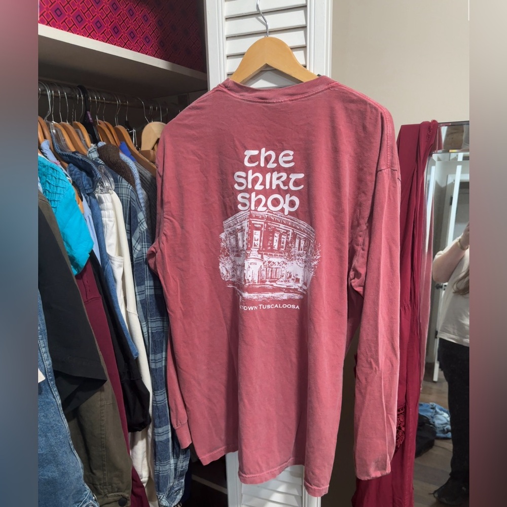 The Shirt Shop Tuscaloosa Alabama Comfort Colors Long Sleeve Crimson Tee Shirt